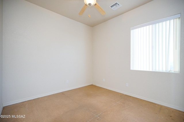 4210 S Santolina Ct, Sierra Vista, AZ 85650 - empty room featuring ceiling fan, baseboards, and light tile patterned flooring