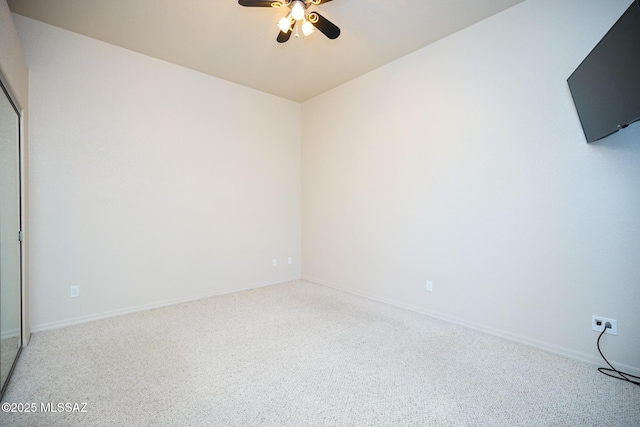 4210 S Santolina Ct, Sierra Vista, AZ 85650 - empty room featuring light carpet, ceiling fan, and baseboards