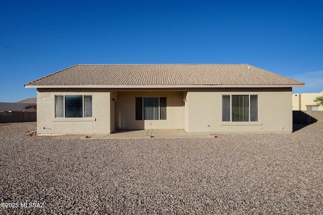 4210 S Santolina Ct, Sierra Vista, AZ 85650 - rear view of house with a patio, stucco siding, and a tiled roof