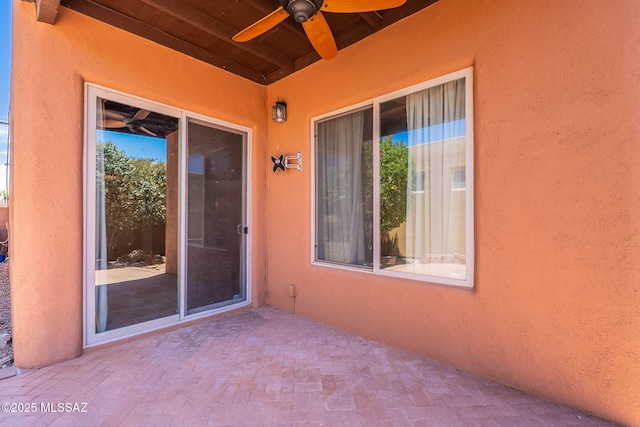 11315 N Mountain Meadow Pl, Oro Valley, AZ 85737 - view of patio featuring ceiling fan