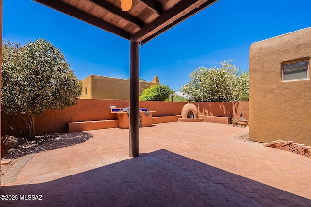11315 N Mountain Meadow Pl, Oro Valley, AZ 85737 - fenced backyard featuring a patio area