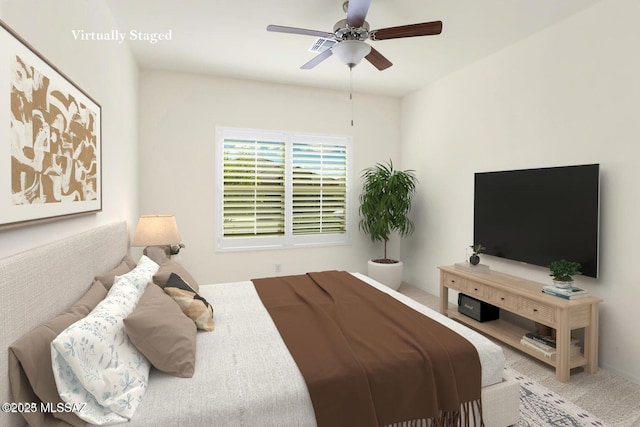 8880 W Blakebrook Rd, Marana, AZ 85653 - bedroom with carpet flooring and ceiling fan