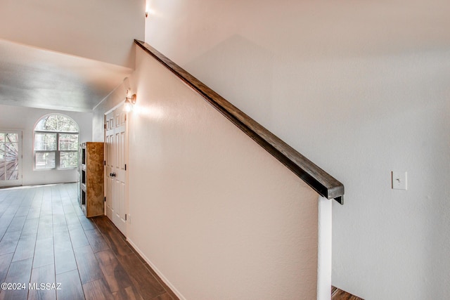 5357 N Paseo De La Terraza, Tucson, AZ 85750 - stairway featuring wood finished floors and baseboards