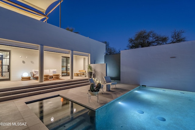 388 S Convent Ave, Tucson, AZ 85701 - view of swimming pool with a patio area, a jacuzzi, and an outdoor living space