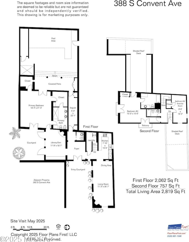 388 S Convent Ave, Tucson, AZ 85701 - property floor plan
