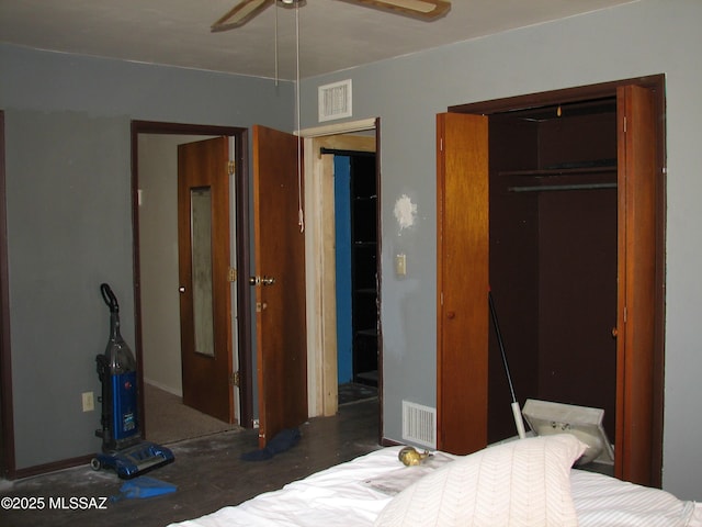 487 E Patrick Dr, Benson, AZ 85602 - bedroom with a closet and a ceiling fan