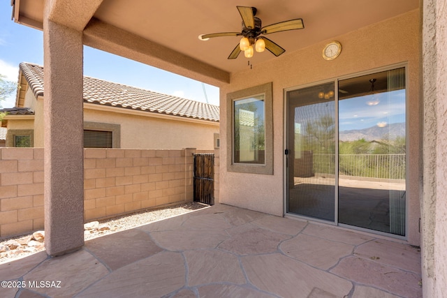 12970 N Topanga Dr, Tucson, AZ 85755 - view of patio / terrace featuring a ceiling fan