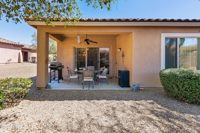 731 W Calle Montero, Sahuarita, AZ 85629 - view of patio featuring ceiling fan and area for grilling