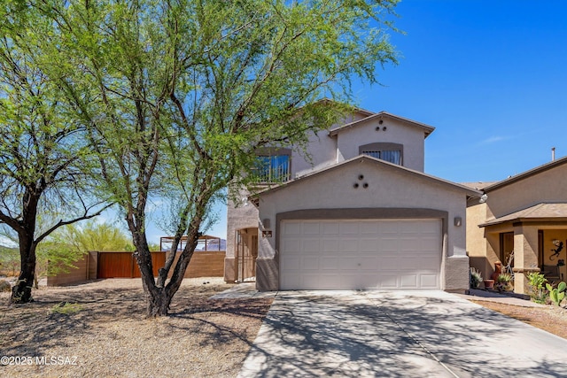 3630 W Center Mountain Way, Tucson, AZ 85746 - mediterranean / spanish house with stucco siding, driveway, and a garage