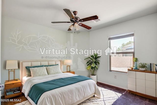 8068 S Nautilus Dr, Tucson, AZ 85756 - bedroom featuring baseboards and ceiling fan
