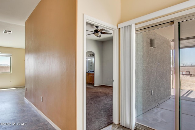 8068 S Nautilus Dr, Tucson, AZ 85756 - corridor with baseboards and arched walkways