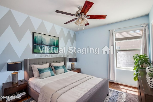 8068 S Nautilus Dr, Tucson, AZ 85756 - bedroom with carpet floors and a ceiling fan