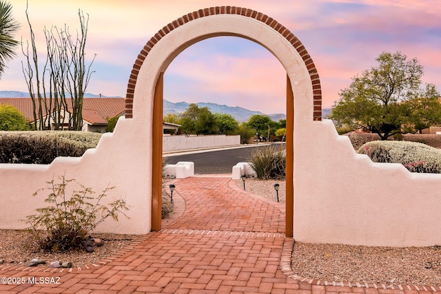 35 N Monument Estates Pl, Tucson, AZ 85748 - view of patio / terrace with a mountain view