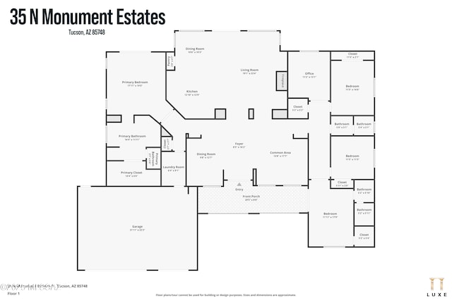 35 N Monument Estates Pl, Tucson, AZ 85748 - property floor plan