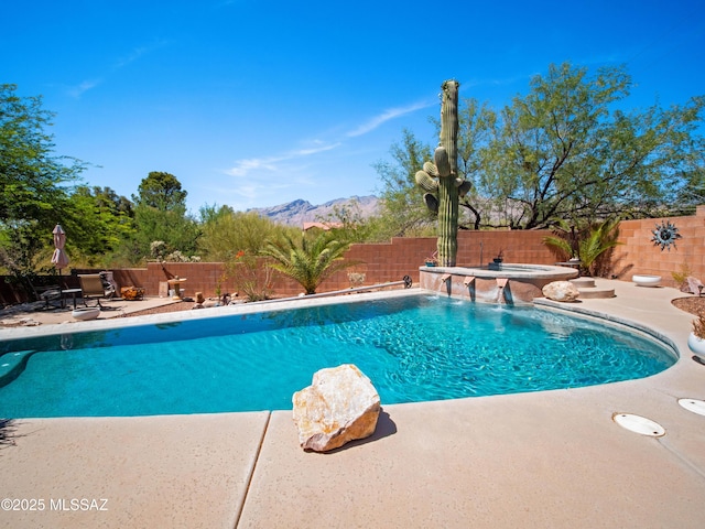 5475 E Placita De Royale, Tucson, AZ 85718 - view of swimming pool with a fenced backyard, a patio, and a mountain view