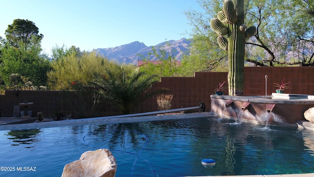 5475 E Placita De Royale, Tucson, AZ 85718 - view of pool with a fenced backyard and a mountain view