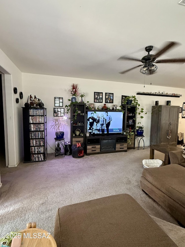 16038 S Camino Casal, Sahuarita, AZ 85629 - living area with a ceiling fan and carpet flooring