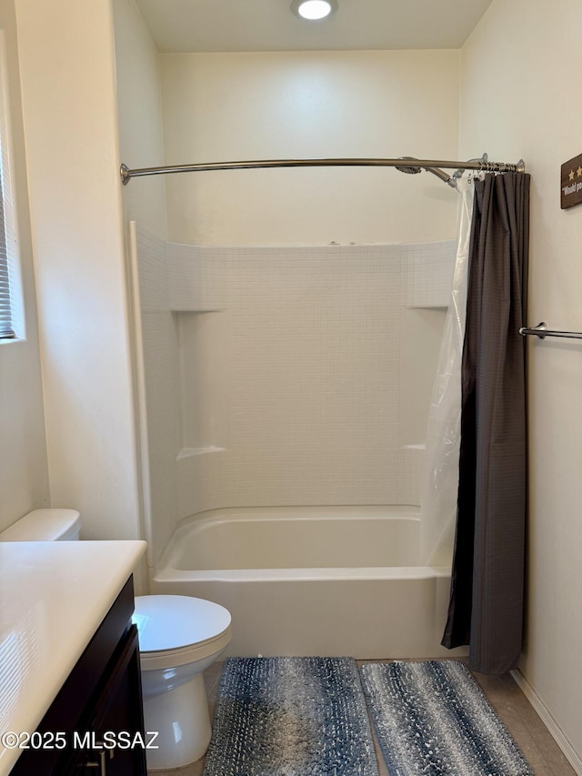 16038 S Camino Casal, Sahuarita, AZ 85629 - full bath with shower / bath combination with curtain, vanity, and toilet