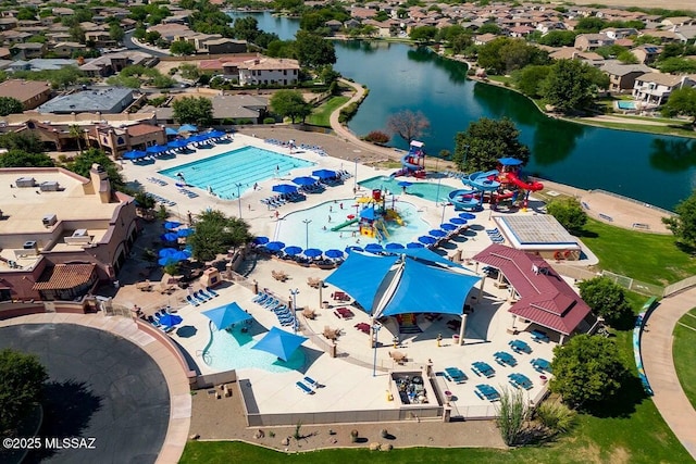 16038 S Camino Casal, Sahuarita, AZ 85629 - bird's eye view of a pool area and a large body of water