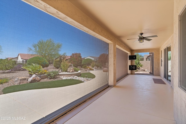 61050 E Amur Ln, Oracle, AZ 85623 - view of patio / terrace featuring a ceiling fan