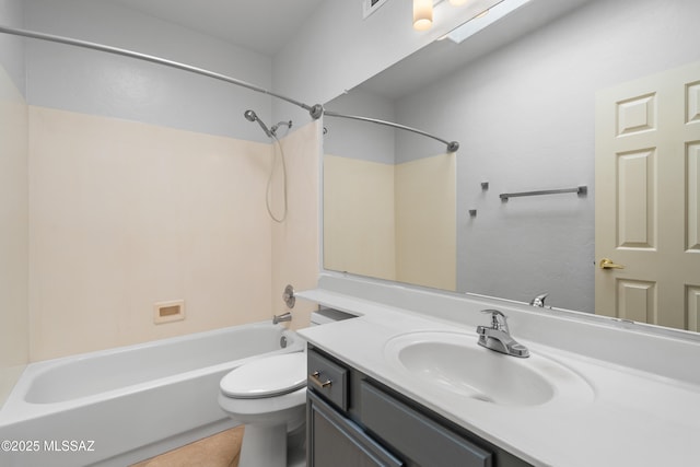 941 W Fox Ridge Ln, Oro Valley, AZ 85737 - full bathroom featuring shower / bath combination, vanity, toilet, and tile patterned flooring