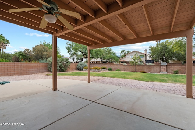 941 W Fox Ridge Ln, Oro Valley, AZ 85737 - view of patio featuring ceiling fan