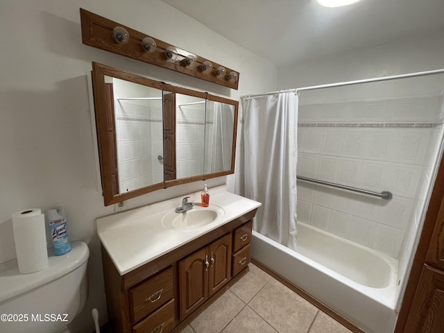 1202 E 26th St, Tucson, AZ 85713 - full bath featuring vanity, toilet, tile patterned floors, and shower / tub combo