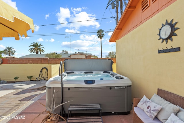 4302 E 6th St, Tucson, AZ 85711 - view of patio / terrace featuring a hot tub