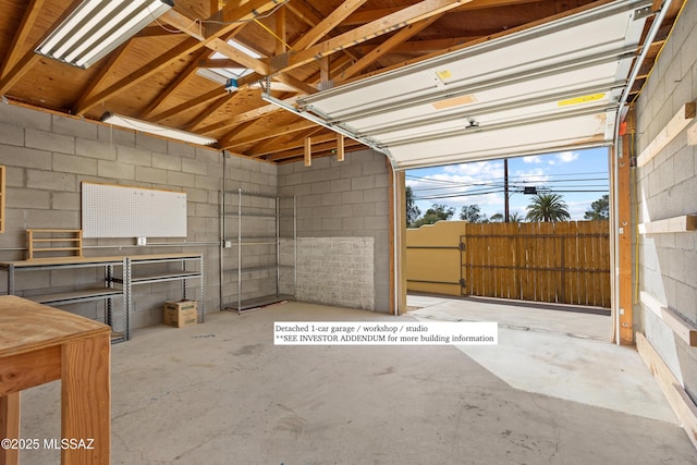 4302 E 6th St, Tucson, AZ 85711 - garage with concrete block wall