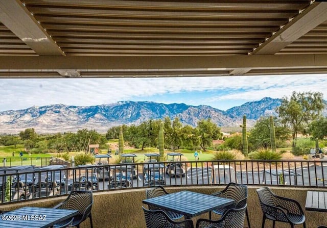 2312 E Coreopsis Way, Oro Valley, AZ 85755 - view of patio / terrace with a mountain view and a balcony