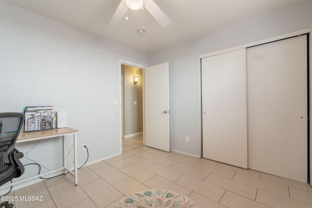 10236 E Rainbow Meadow Dr, Tucson, AZ 85747 - office space with ceiling fan and baseboards
