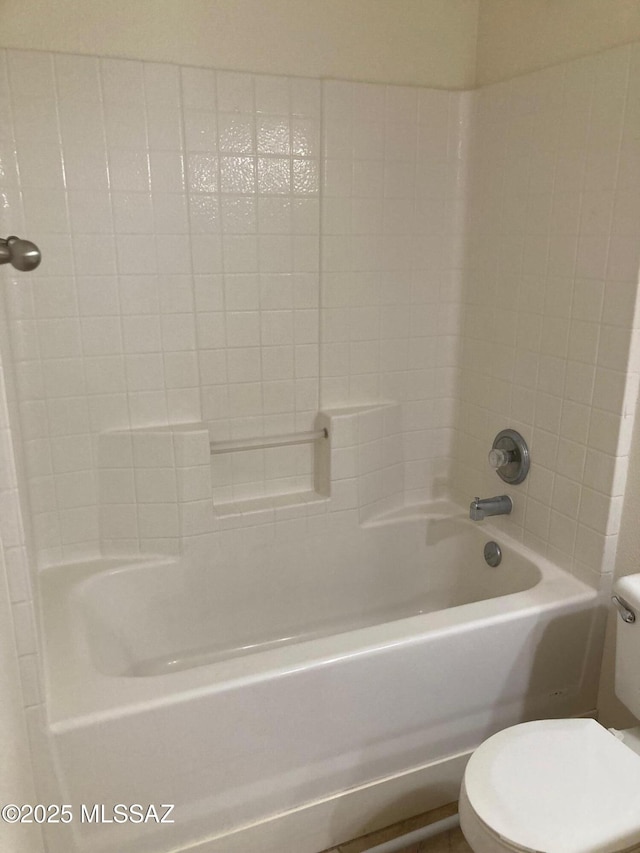 6936 W Sauceda Dr, Tucson, AZ 85743 - bathroom featuring toilet and shower / bathtub combination