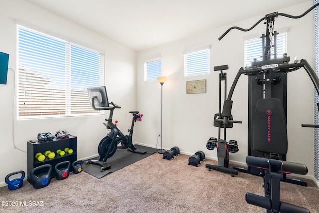 11370 E Creosote Range Dr, Tucson, AZ 85747 - exercise area with baseboards and carpet flooring