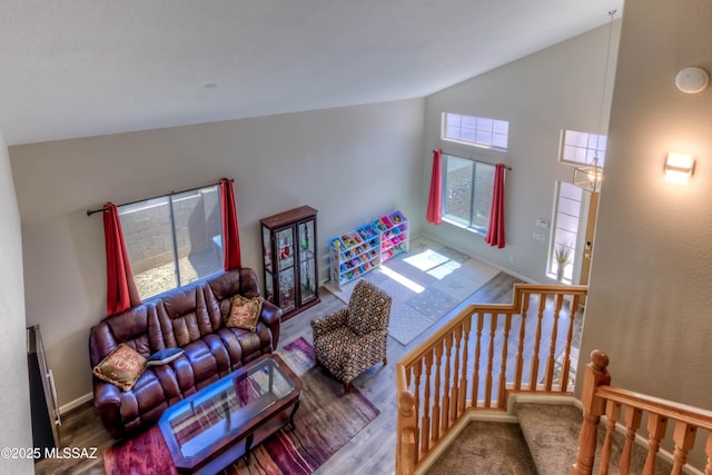 952 S Rincon Rising Rd, Tucson, AZ 85748 - living area featuring lofted ceiling and wood finished floors