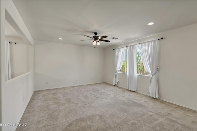 9569 N Sage Vista Ct, Tucson, AZ 85742 - carpeted empty room with a ceiling fan, recessed lighting, and baseboards