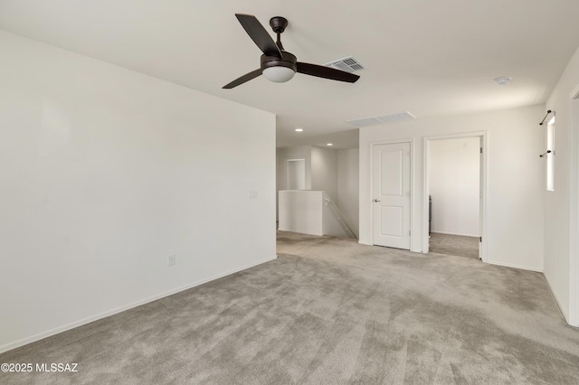 9569 N Sage Vista Ct, Tucson, AZ 85742 - unfurnished room with ceiling fan, carpet, baseboards, and recessed lighting