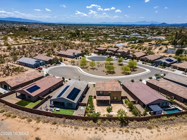 9569 N Sage Vista Ct, Tucson, AZ 85742 - aerial view of residential area with a mountain backdrop