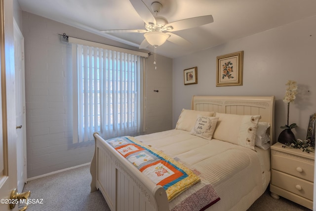 5457 S 13th Ave, Tucson, AZ 85706 - bedroom with light carpet, a ceiling fan, and baseboards