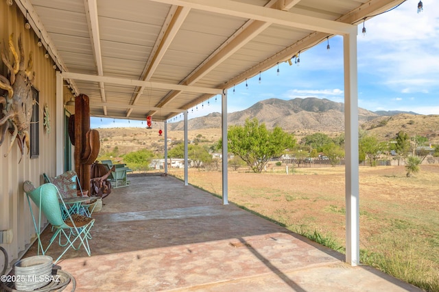2 Sunset Dr, Elgin, AZ 85611 - view of patio featuring a mountain view