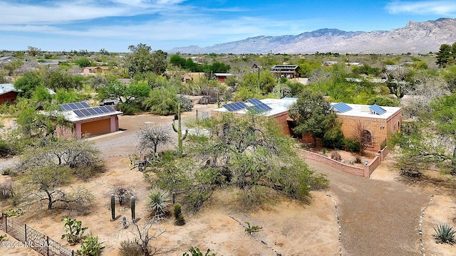 8932 N Rasmussen Ave, Tucson, AZ 85742 - view from above of property with a mountain backdrop