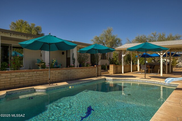 8628 N Placita Del Cardo, Tucson, AZ 85704 - swimming pool with a patio area