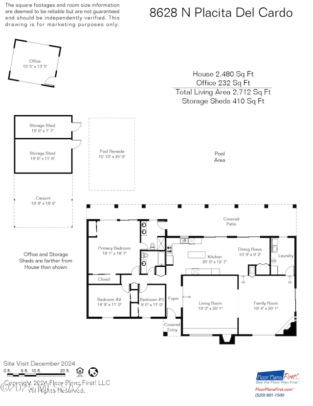 8628 N Placita Del Cardo, Tucson, AZ 85704 - floor plan / room layout