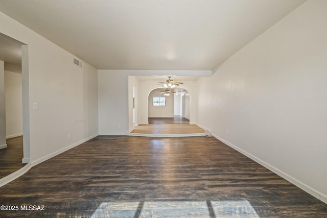 1716 S Sleepy Hollow Ave, Tucson, AZ 85710 - empty room featuring ceiling fan, wood finished floors, and baseboards