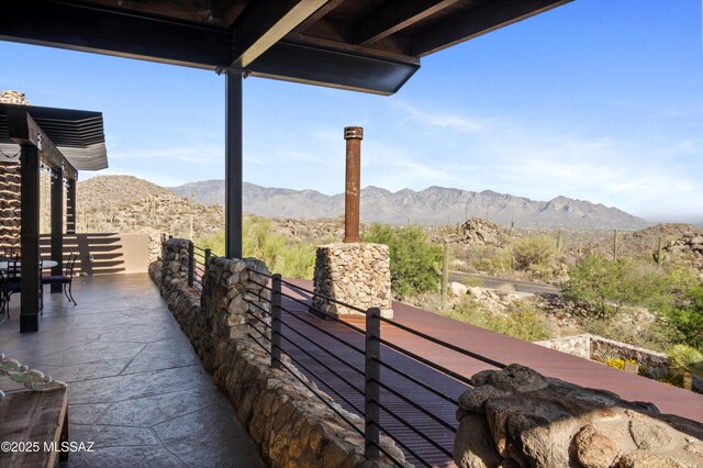 13935 Old Ranch House Rd, Marana, AZ 85658 - wooden deck featuring a mountain view
