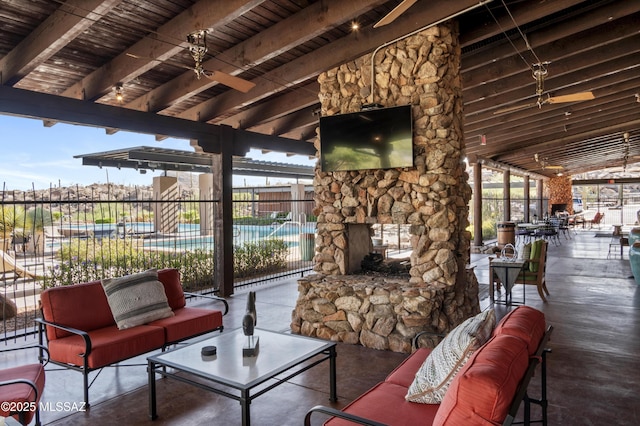 13935 Old Ranch House Rd, Marana, AZ 85658 - view of patio / terrace featuring an outdoor hangout area