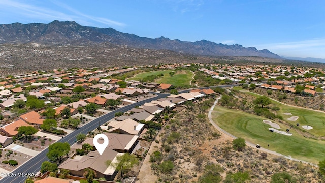 37358 S Ridgeview Blvd, Saddlebrooke, AZ 85739 - aerial view of residential area featuring a mountain backdrop and a golf course