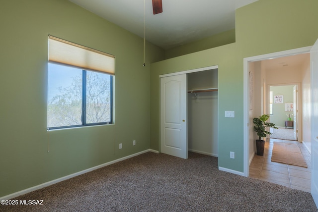 16567 S Saguaro View Ln, Vail, AZ 85641 - unfurnished bedroom with carpet flooring, a closet, and baseboards