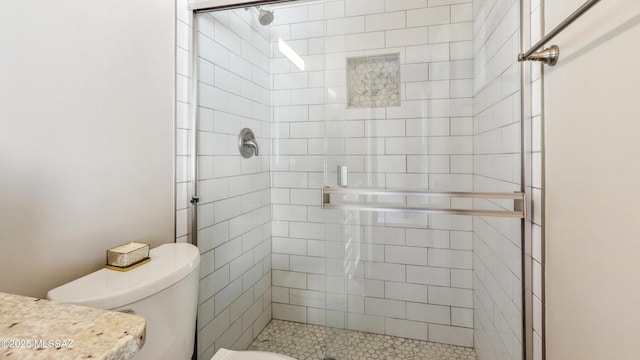 5701 E Waverly St, Tucson, AZ 85712 - full bath featuring toilet, a stall shower, and vanity