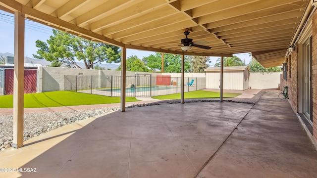 5701 E Waverly St, Tucson, AZ 85712 - view of patio with ceiling fan