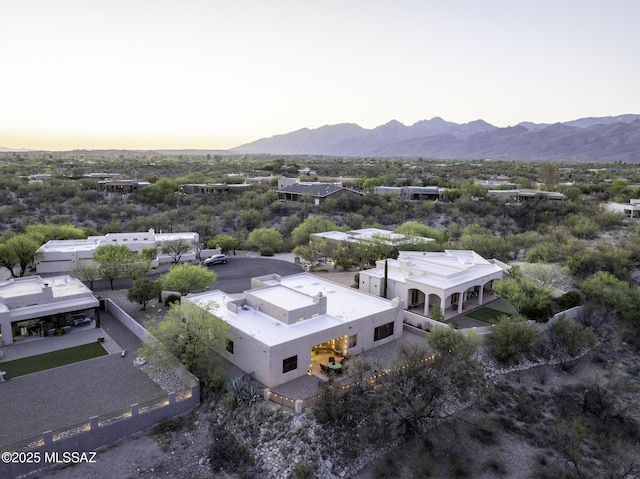 2460 N Cavalry Trl, Tucson, AZ 85749 - aerial view at dusk of a mountain view